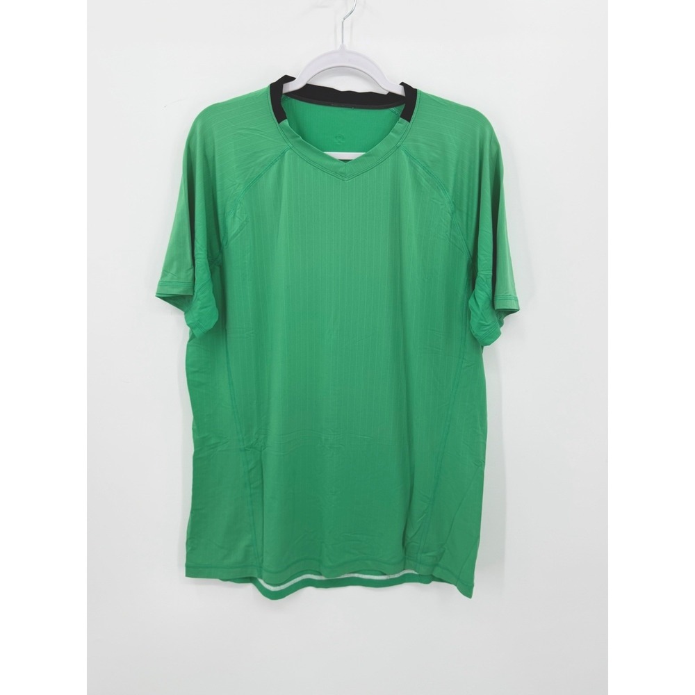 Lululemon‎ Vent Tech Shirt Mens XL Green Short Sleeve V-Neck Athletic Streetwear